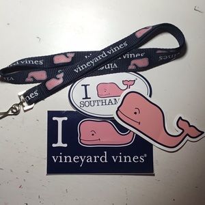 Vineyard vines lanyard and stickers